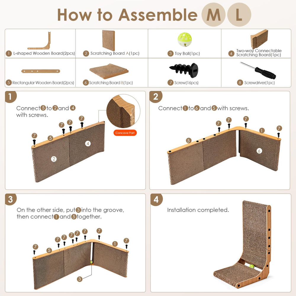 EHEYCIGA Cardboard Cat Scratcher helps protect sofas and furniture from daily wear.