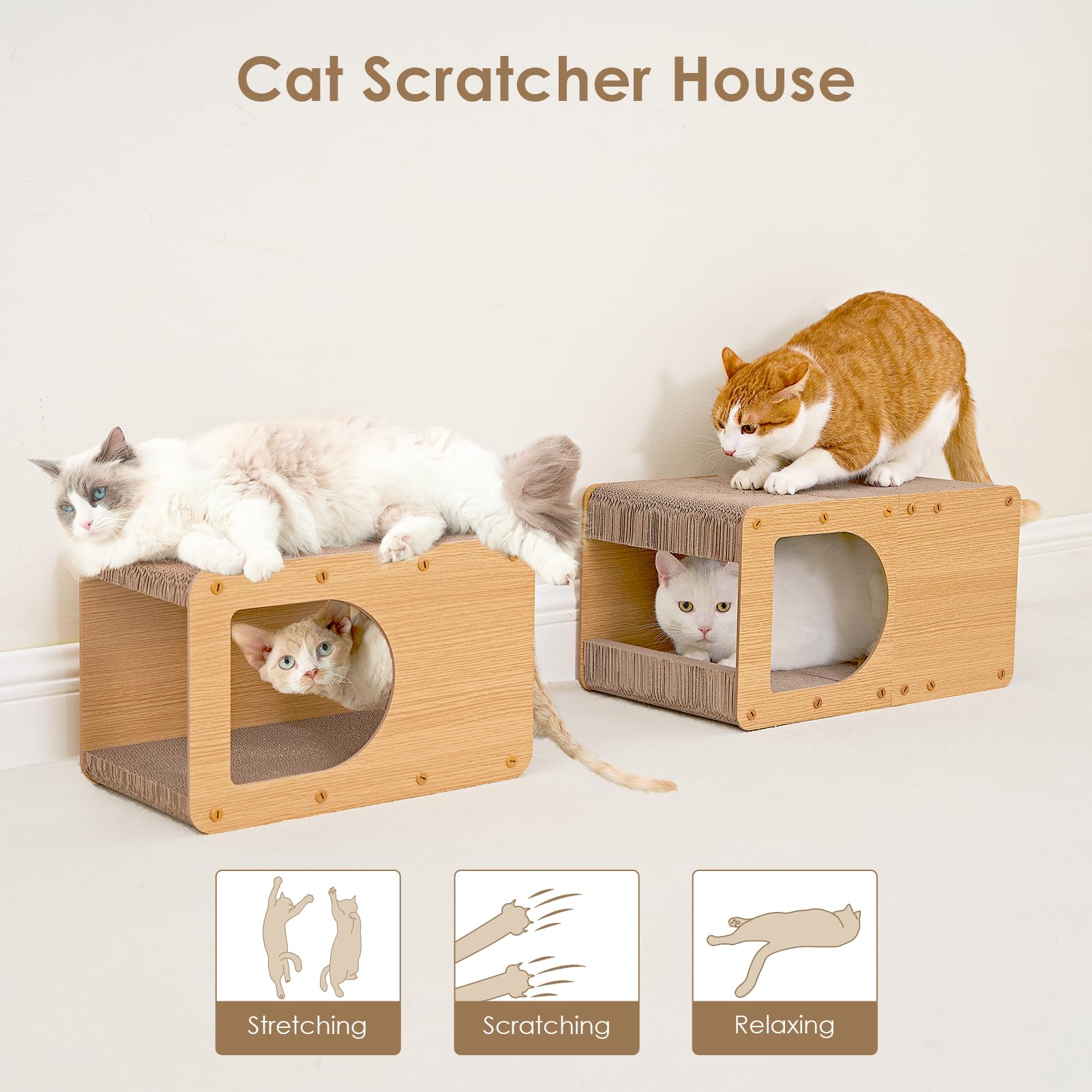 EHEYCIGA cat scratcher furniture saver in a cozy living room setup