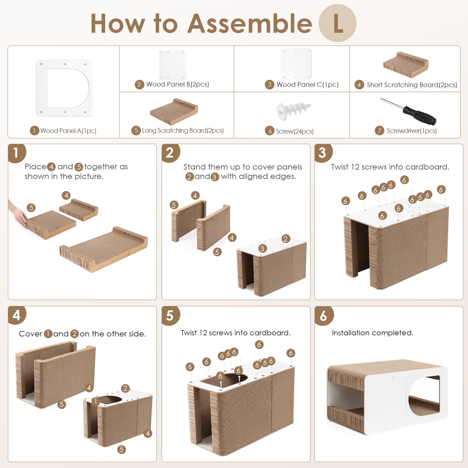 EHEYCIGA assembly shot demonstrates easy setup with included tools and instructions.