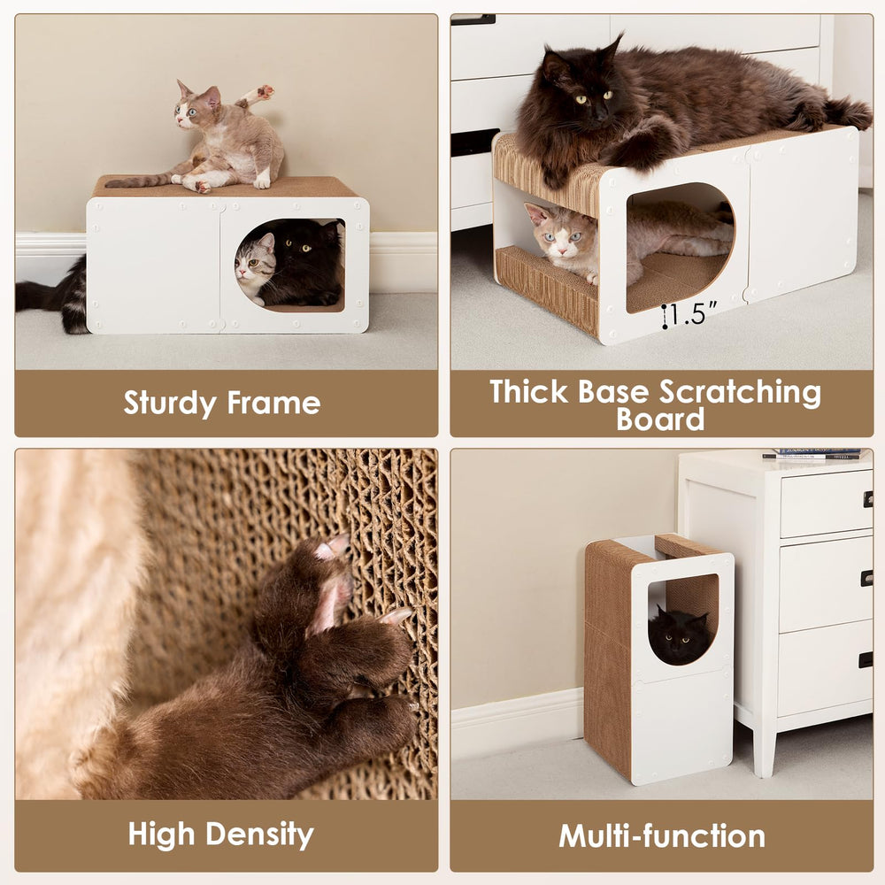 EHEYCIGA in-use image shows cat scratching, lounging, and stretching.