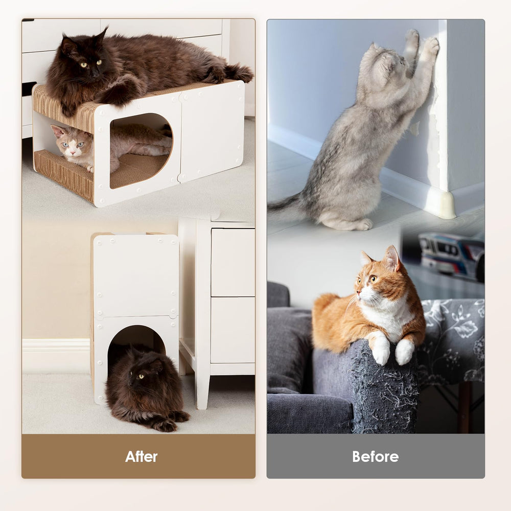 EHEYCIGA top-open view reveals accessible scratch surfaces for cats.