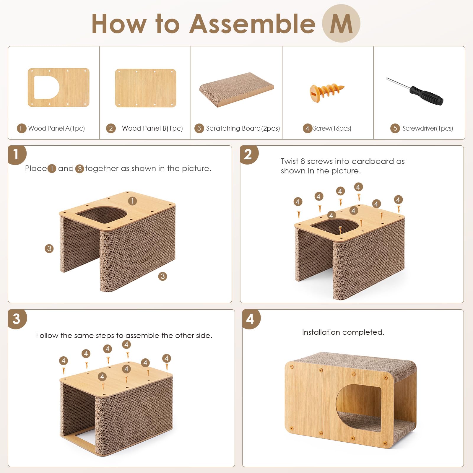 EHEYCIGA installation tools and simple steps with included instructions