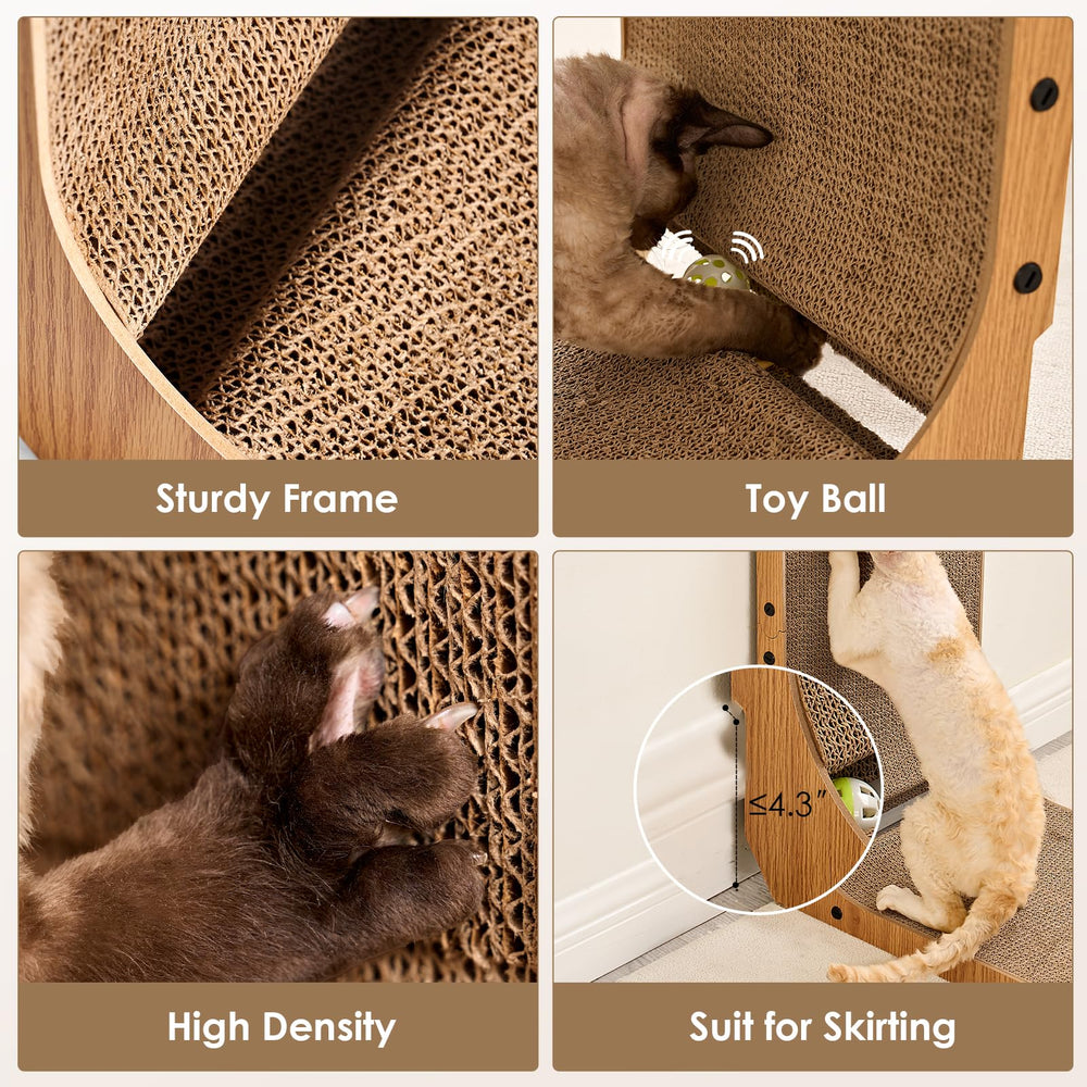 EHEYCIGA cardboard cat scratcher kitten-size option shows versatile fit