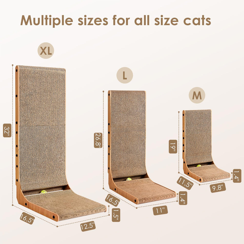 EHEYCIGA cardboard cat scratcher close-up of durable corrugated surface