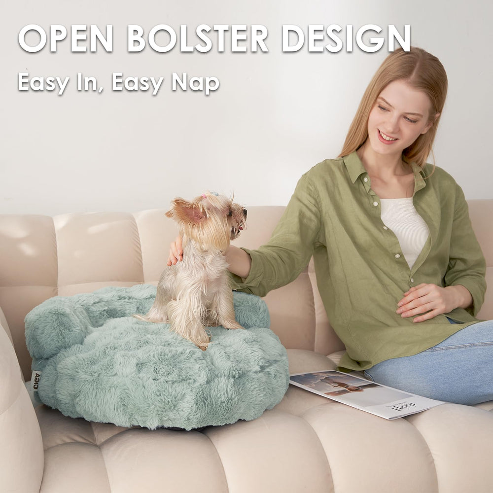 EHEYCIGA cat couch sage green angled shot for elegant furniture look and comfort.