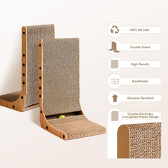 EHEYCIGA cat scratcher with ball toy encouraging interactive play.