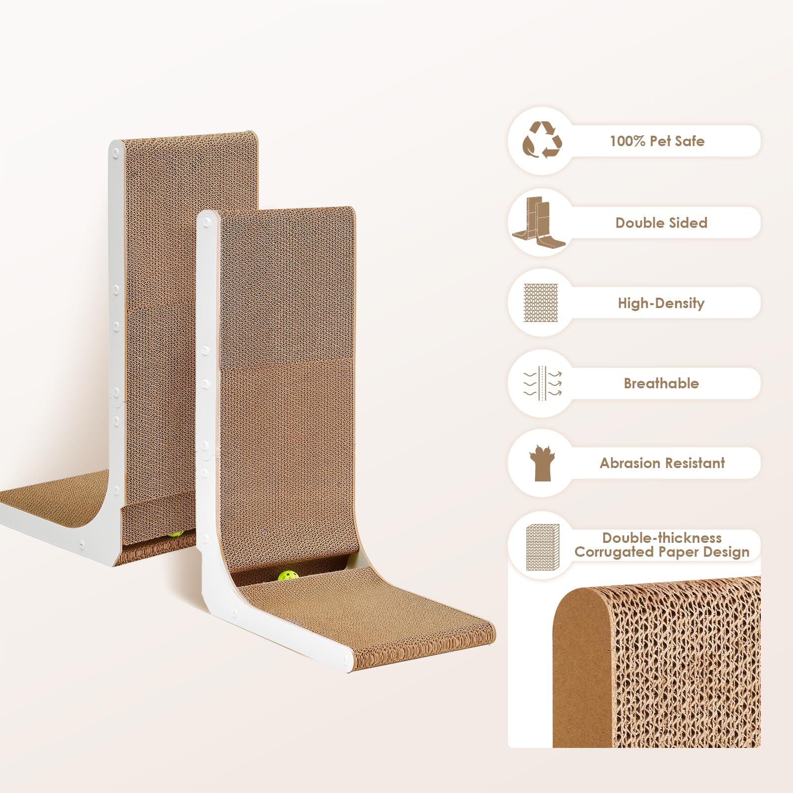 EHEYCIGA cat scratcher with ball toy invites interactive play