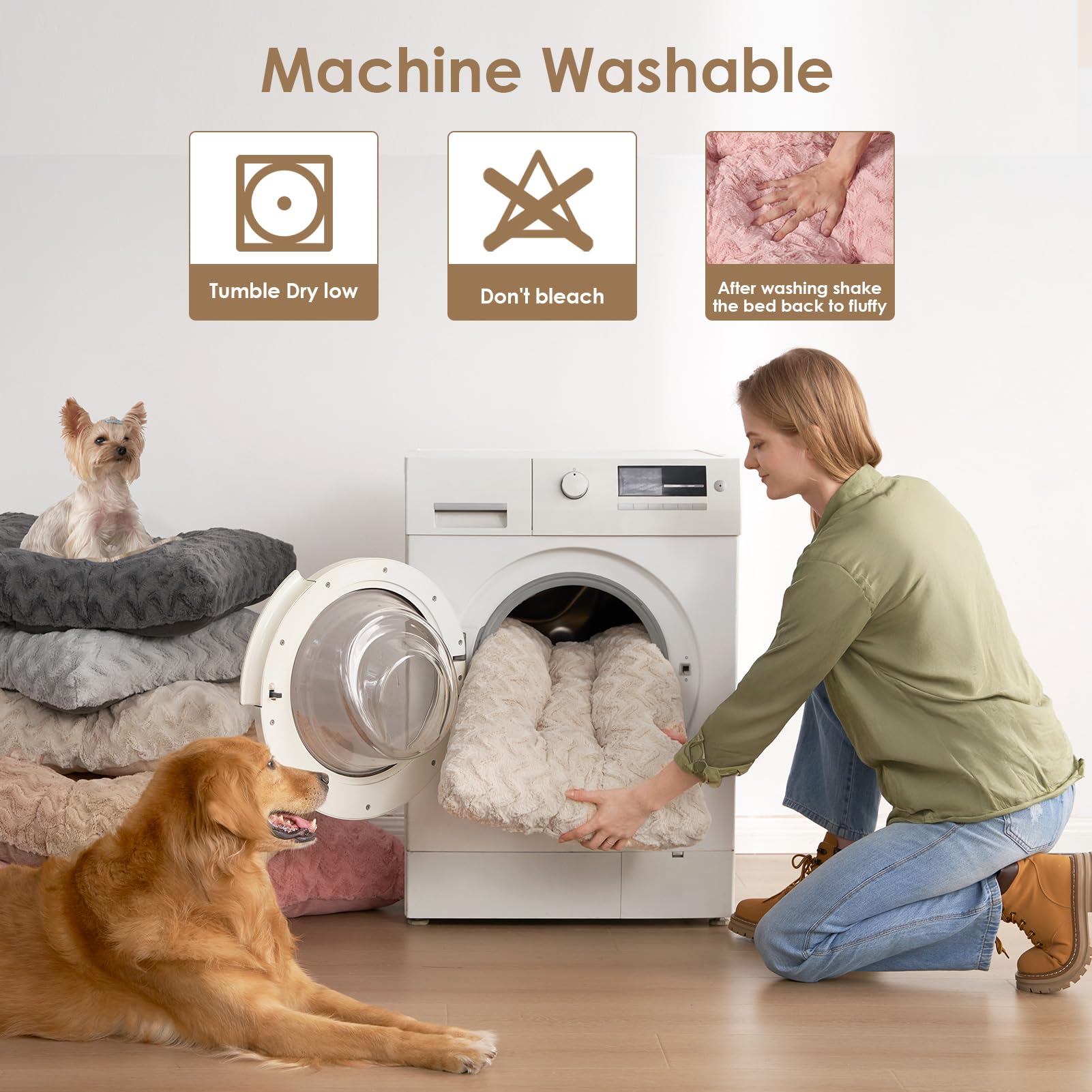 EHEYCIGA spacious 35 by 23 inch footprint for large dogs' comfort.