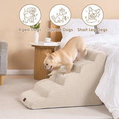 EHEYCIGA curved dog stairs 33D foam for steady footing.