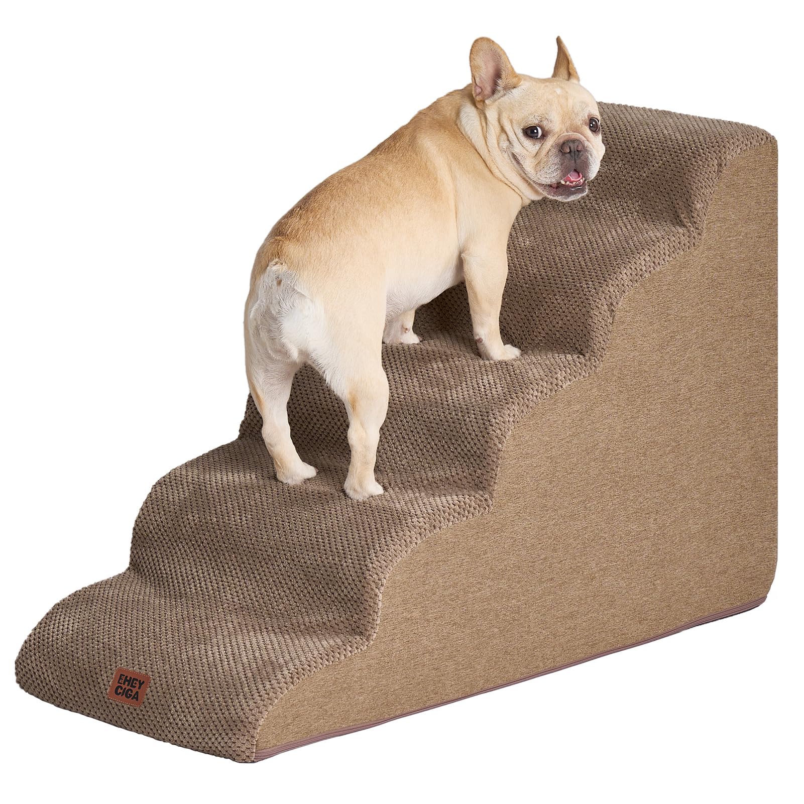 EHEYCIGA curved dog stairs edge bed 22-6h enabling stable access to high beds.