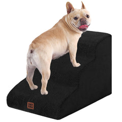 EHEYCIGA curved dog stairs at bed edge for easy climbing