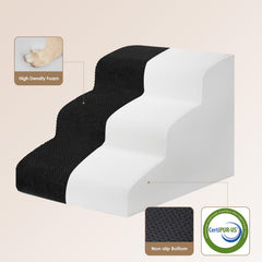 EHEYCIGA curved dog stairs with dense 33D foam for stable support