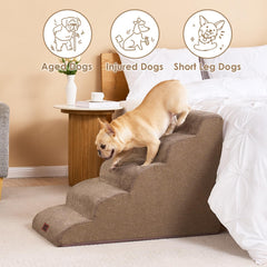 EHEYCIGA curved dog stairs low angle slope aids gentle climbs.