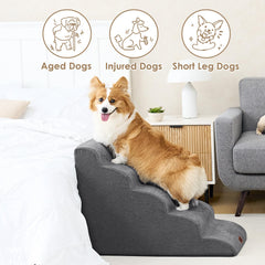 EHEYCIGA curved dog stairs low-angle slope eases climbing for pets.