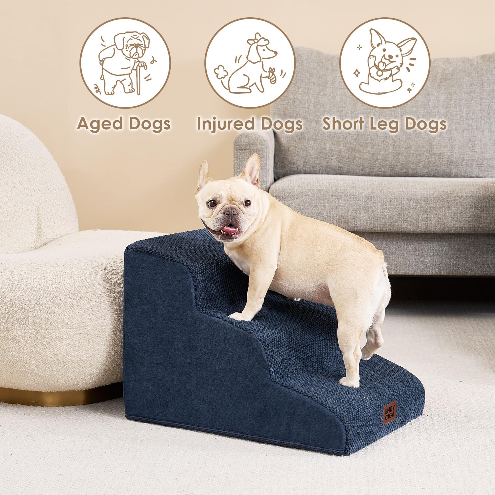EHEYCIGA non-slip base helps paws stay secure.