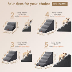 EHEYCIGA curved dog stairs non-slip base emphasizes stability during use.