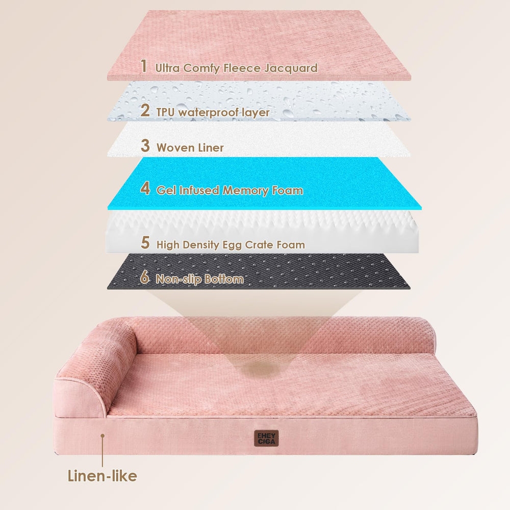 EHEYCIGA-dog-bed-anti-slip-bottom demonstrates stable placement during naps