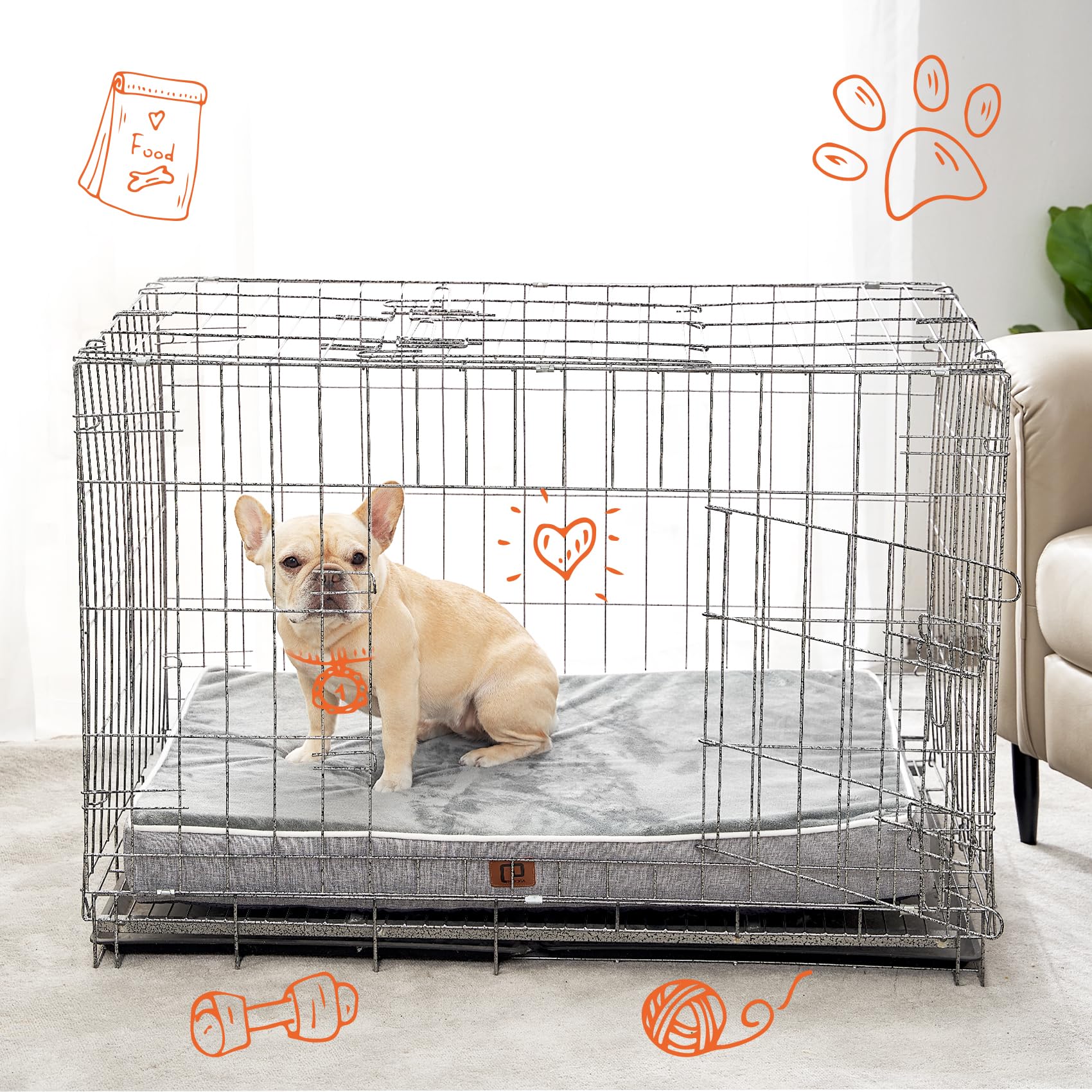 EHEYCIGA dog bed fits in cars for on-the-go comfort