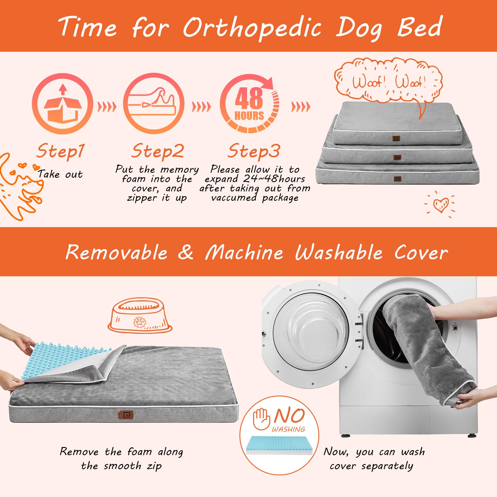 EHEYCIGA dog bed suitable for indoor and outdoor resting