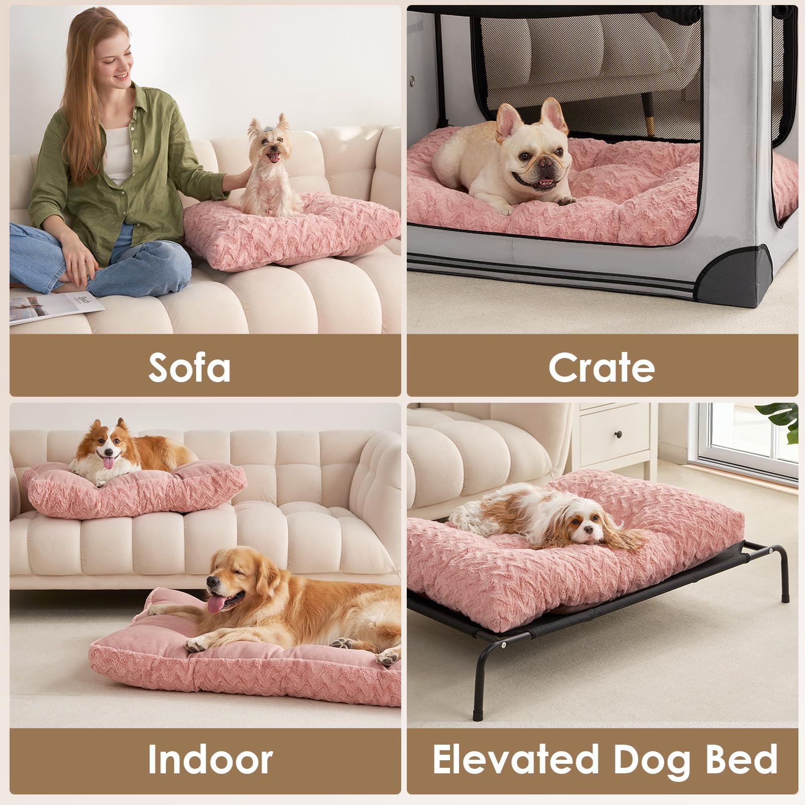 EHEYCIGA Dog bed outdoor-use setup shows versatile placement.