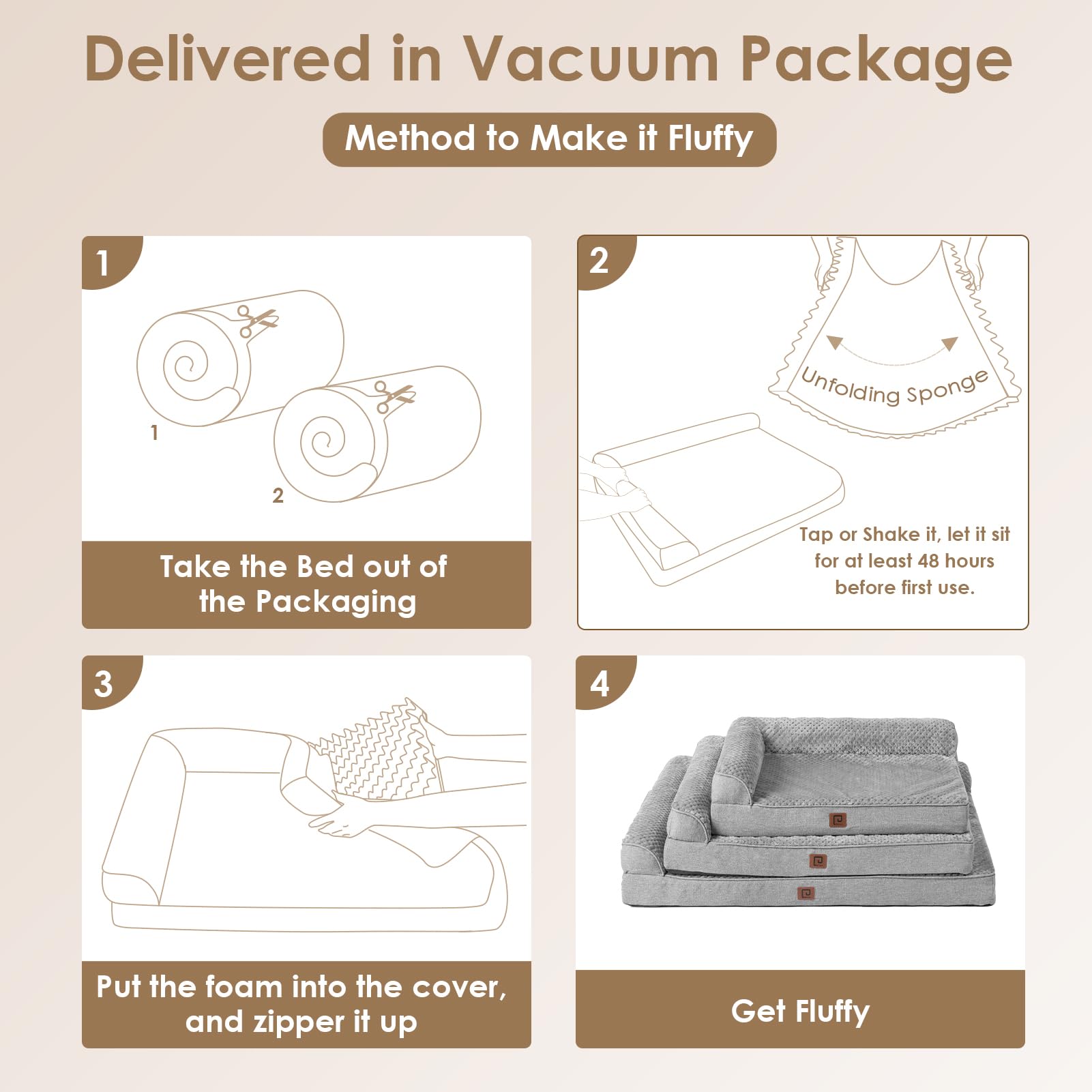 EHEYCIGA removable cover with zipper enables easy cleaning