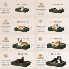 EHEYCIGA dog bed side bolster shows neck and head support for snuggled rest