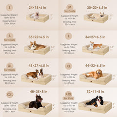 EHEYCIGA dog bed sides detail highlights plush bolsters for neck support.