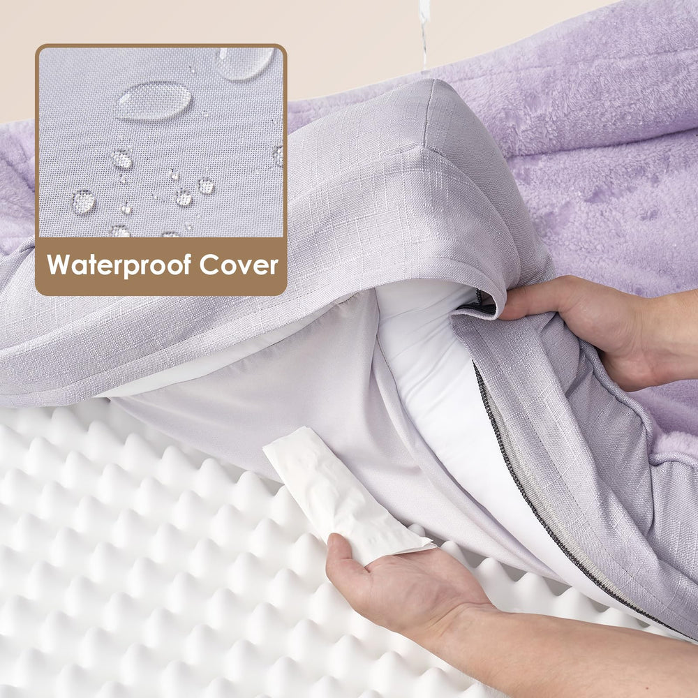EHEYCIGA dog bed waterproof layer close-up protecting the sleeping surface.