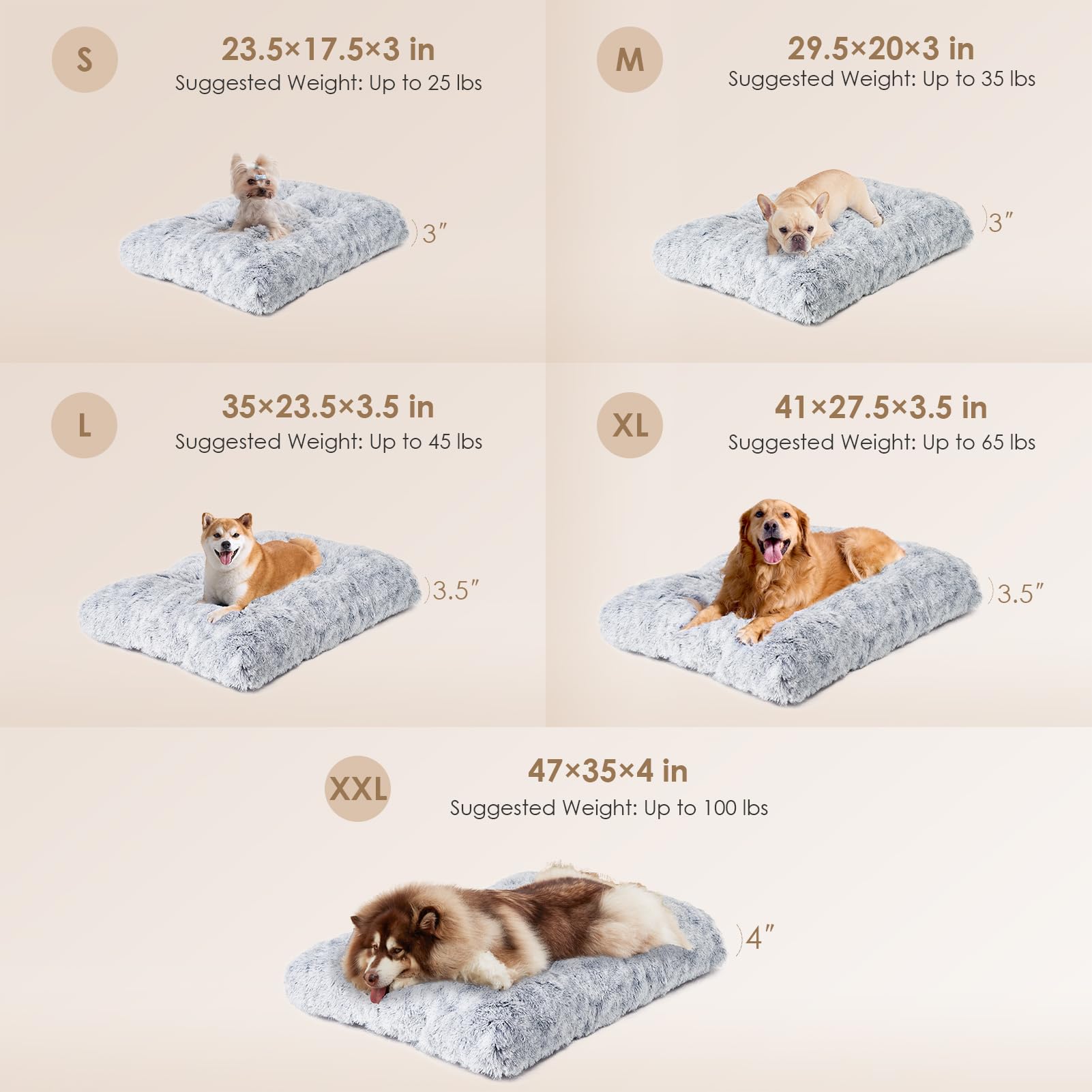 EHEYCIGA dog crate bed breathable-fill highlights airy cushion for restful sessions