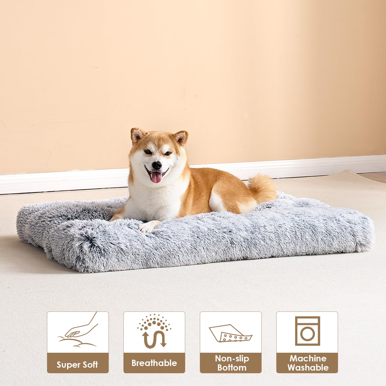 EHEYCIGA dog-crate-bed-care-instructions highlights easy maintenance and care