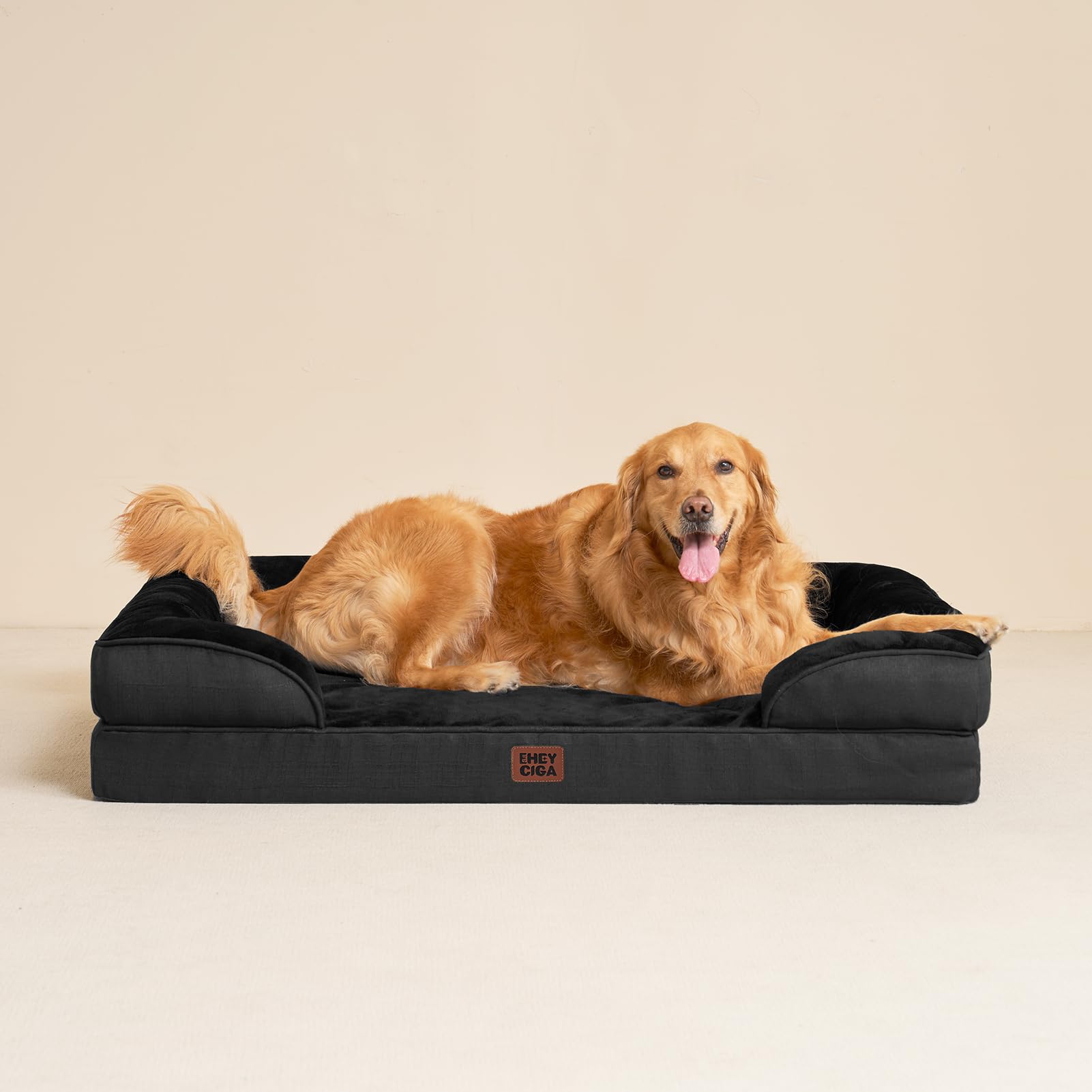 EHEYCIGA dog relaxing on bed signals a calm retreat