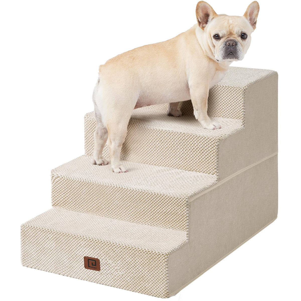 EHEYCIGA dog stairs for bed, 20-inch height, 4-step design helps pets access higher beds.