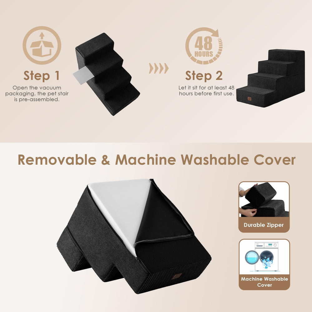 EHEYCIGA dog stairs fit beds around 20 inches tall