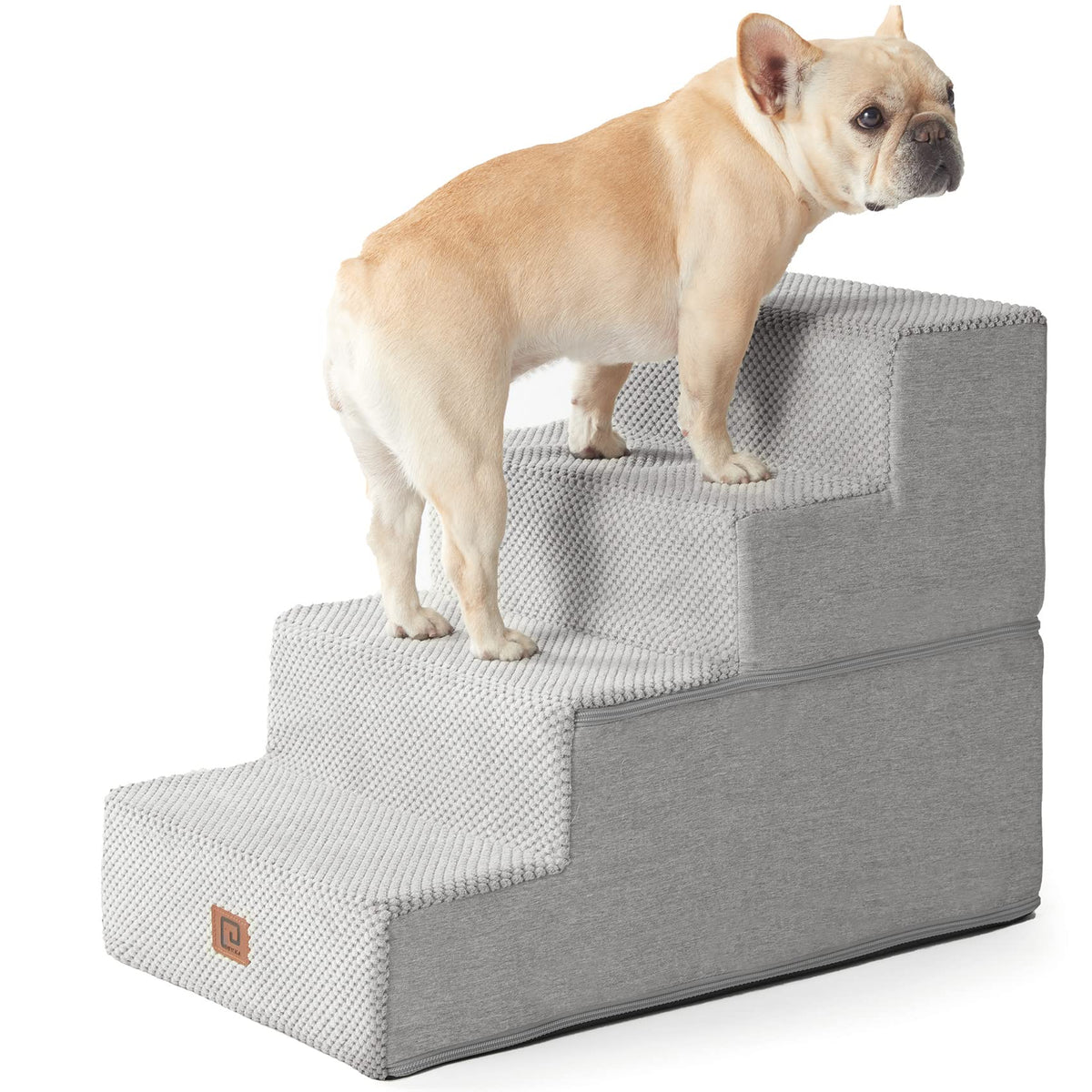 EHEYCIGA dog stairs at bed edge provide easy access for medium-height beds.