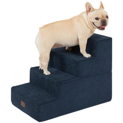 EHEYCIGA dog stairs bed-edge navy for safer bed access and climbs.
