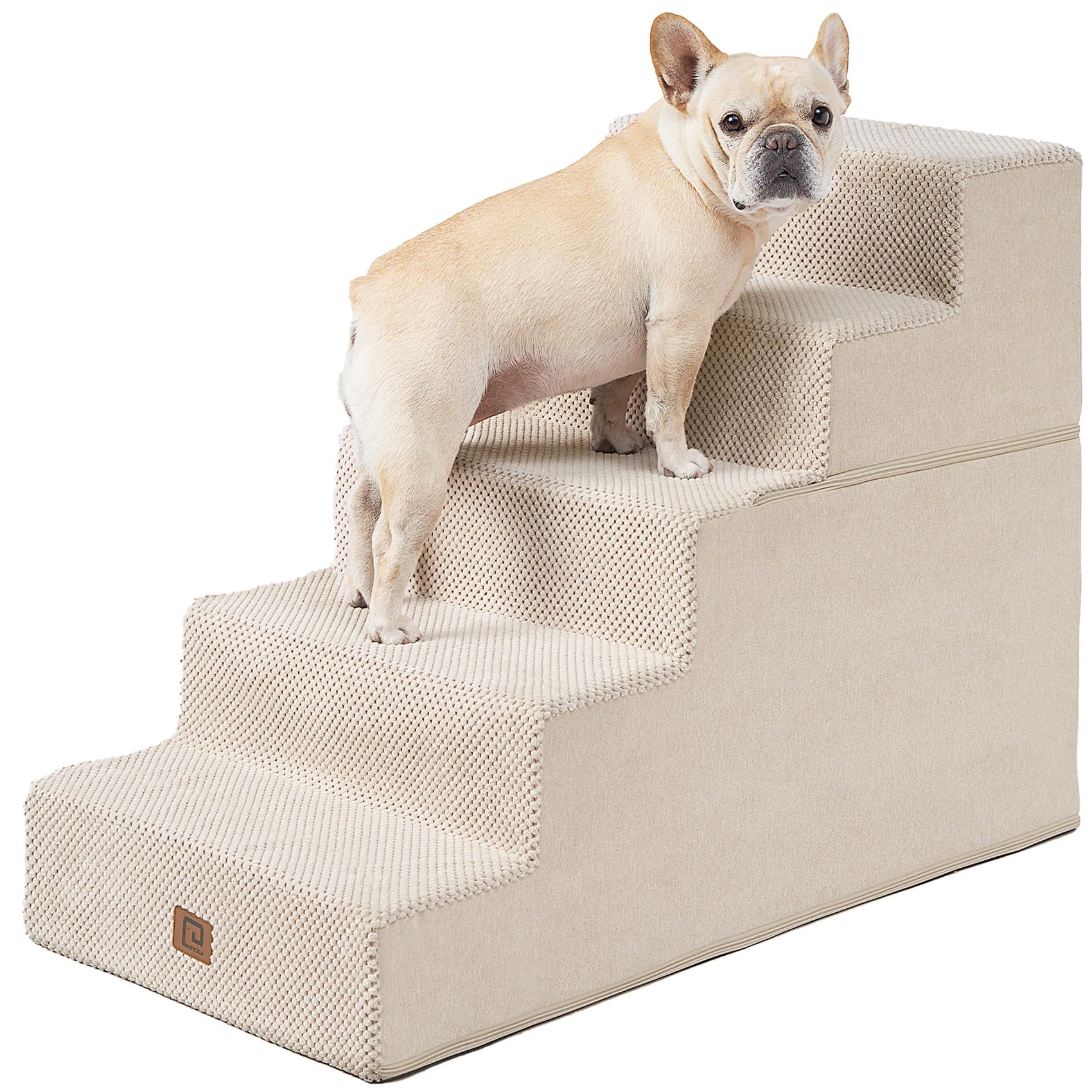 EHEYCIGA dog stairs sit at a bed edge for easy, safe access.