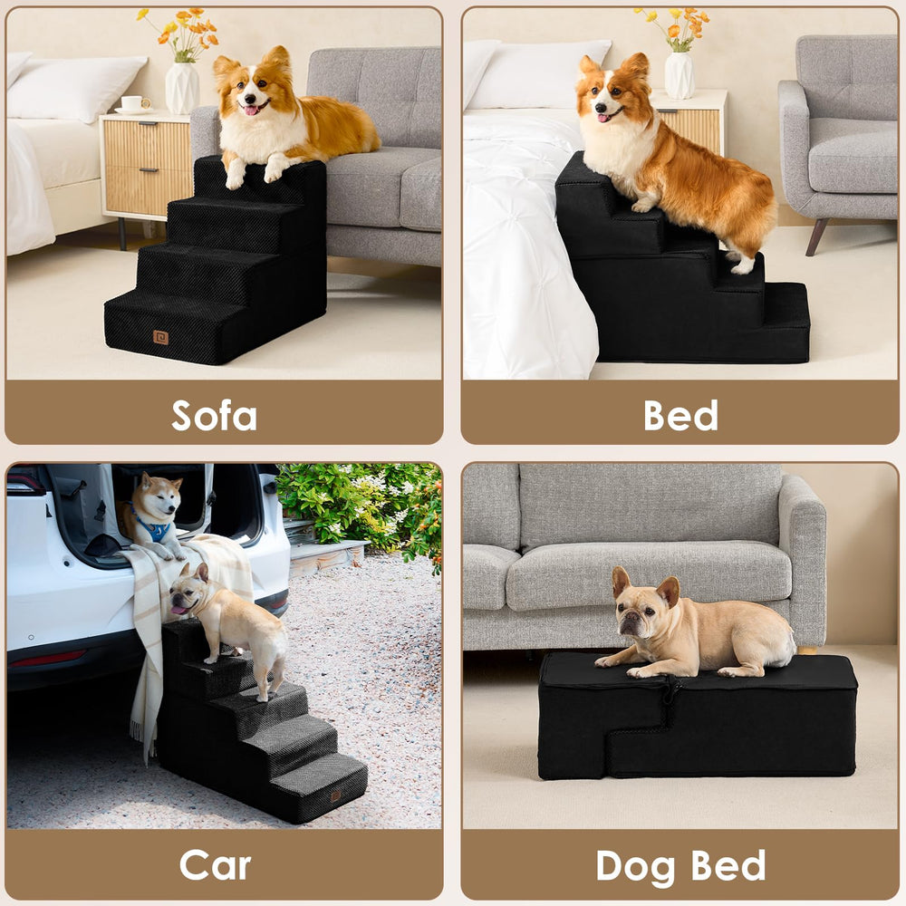 EHEYCIGA compact storage dog stairs folded flat for small spaces