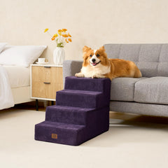 EHEYCIGA dog stairs folded into a compact bed for travel.