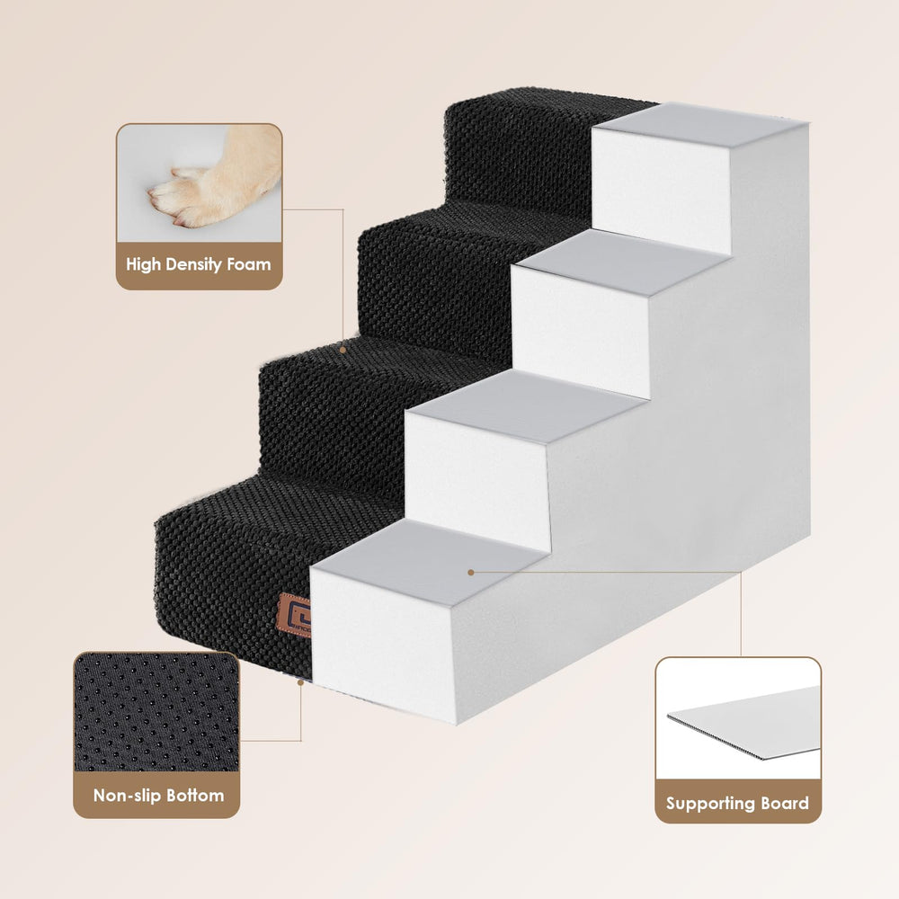 EHEYCIGA dog stairs folded for bed use saves space when not in use.