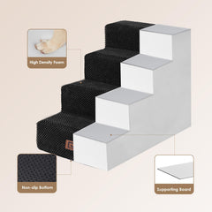 EHEYCIGA dog stairs folded for bed use saves space when not in use.