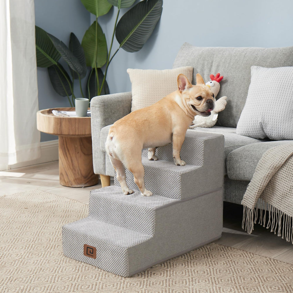 EHEYCIGA dog stairs with non-slip base for stable indoor use.