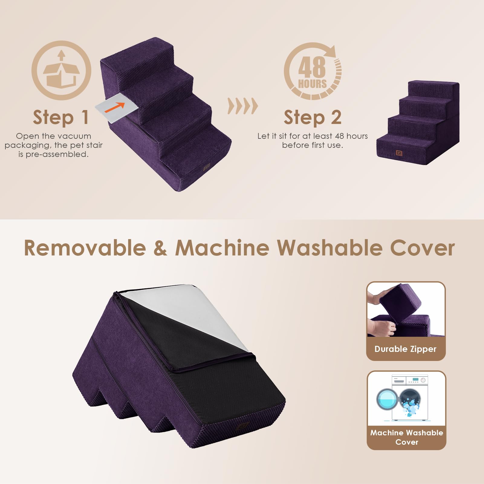 EHEYCIGA non slip base keeps paws secure on indoor floors.