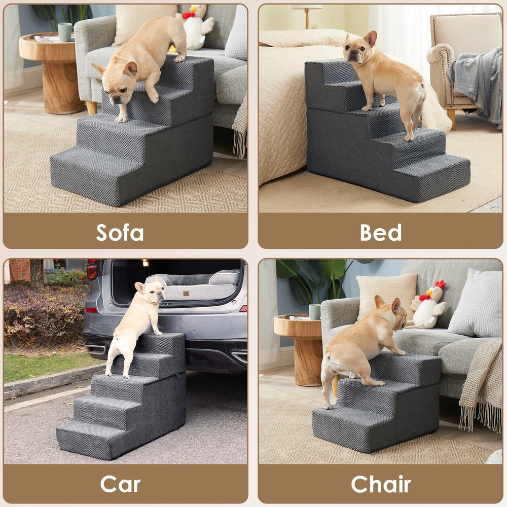 EHEYCIGA dog stairs with non-slip base on various floors