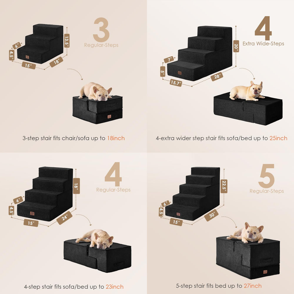 EHEYCIGA dog stairs non-slip foam provide stable stepping