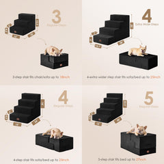 EHEYCIGA dog stairs non-slip foam provide stable stepping