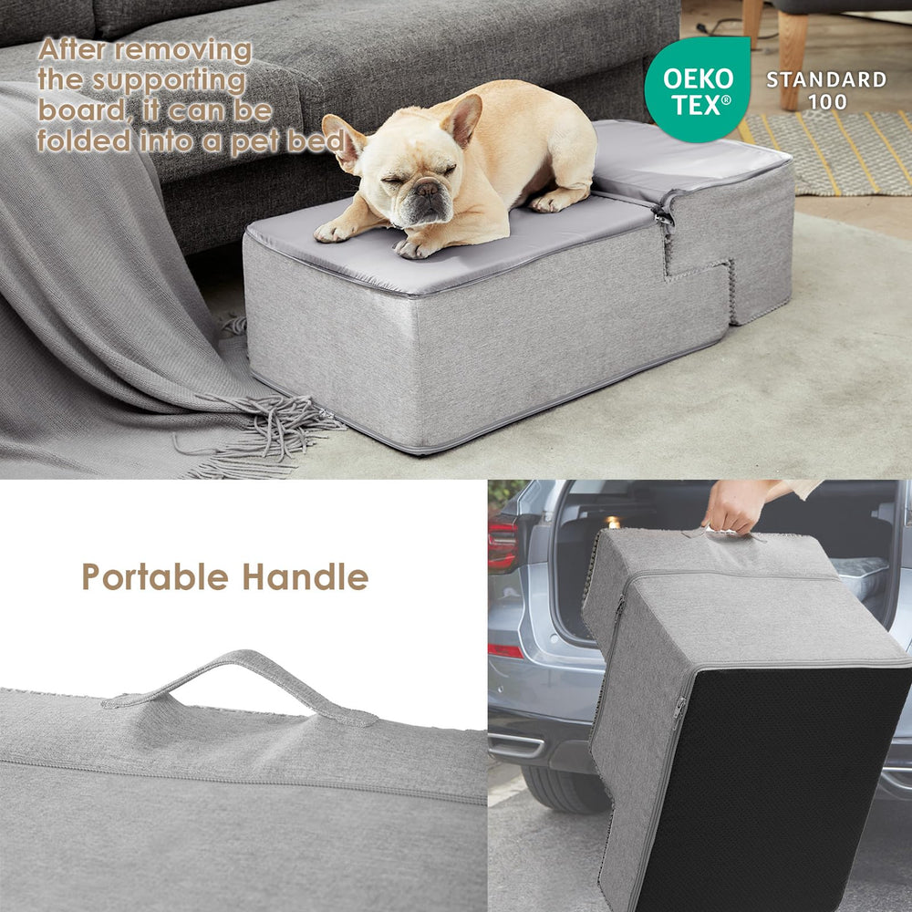 EHEYCIGA dog stairs removable cover for easy cleaning.
