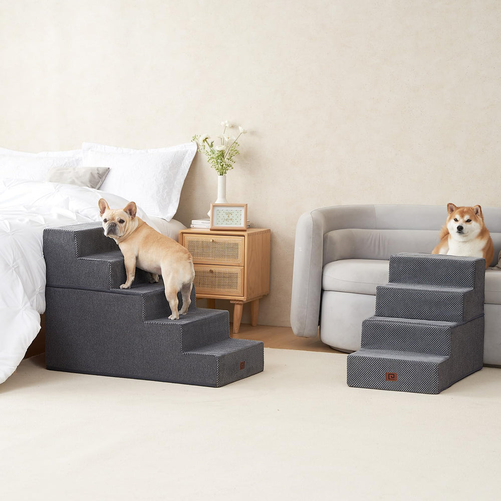 EHEYCYCIGA dog stairs removable cover is washable for easy cleaning.