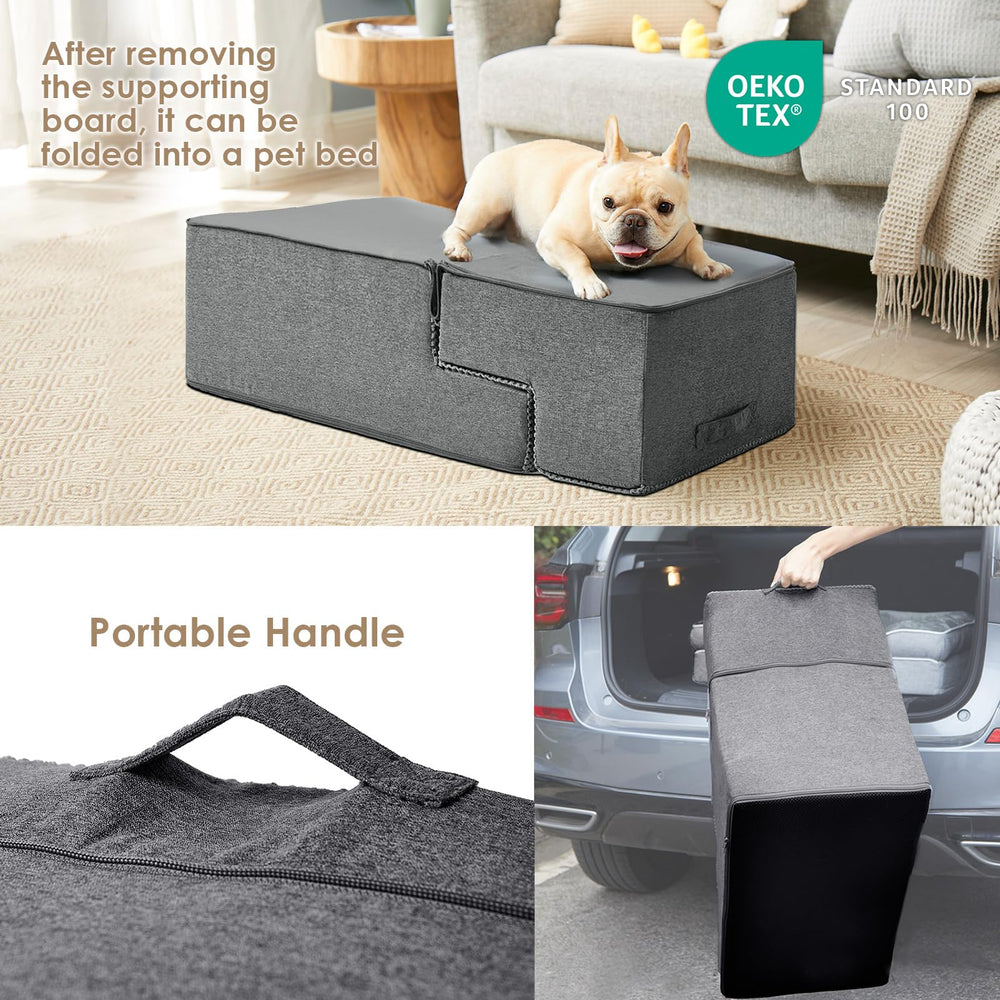 EHEYCIGA removable cover on dog stairs ready for machine washing