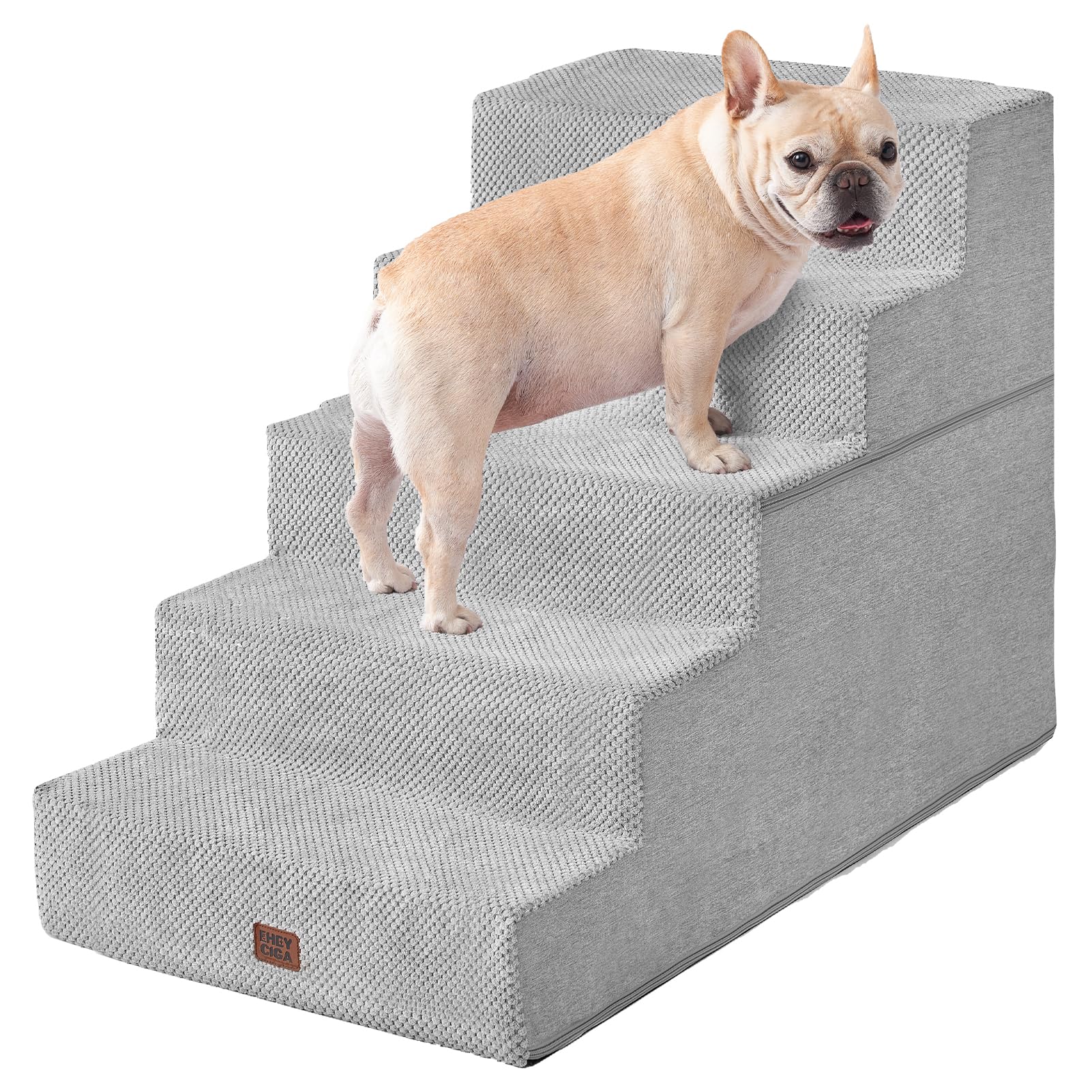 EHEYCIGA dog stairs small-dogs-cat-access illustrates gentle climb for pets.