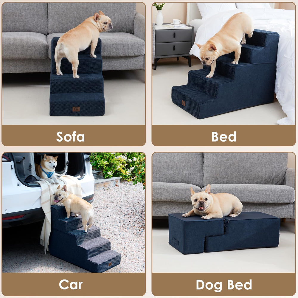 EHEYCIGA dog stairs small-dogs-use supports comfort for small and medium pets